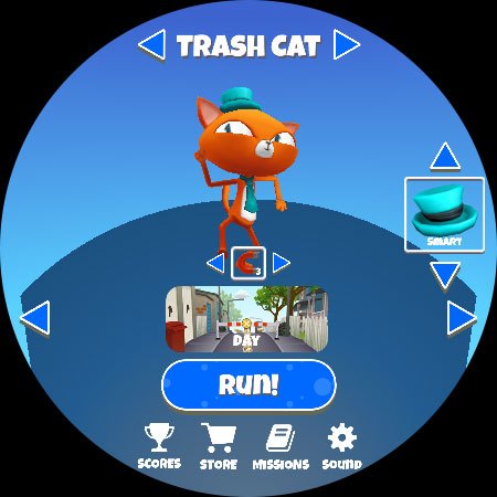 Character select screen with Trash Cat