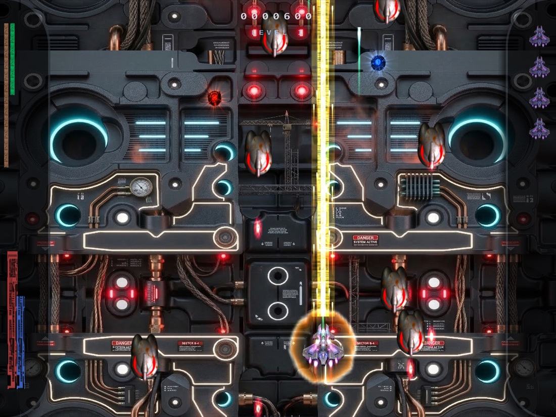 The Laser Beam on iPad with the fighter's shield glowing