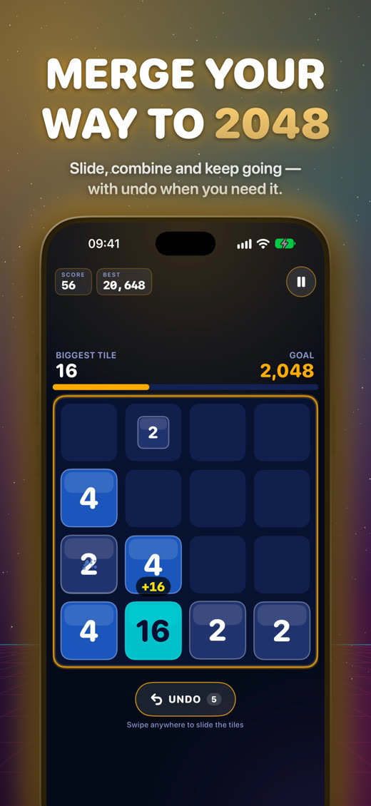 Number Slide 2048 on iPhone