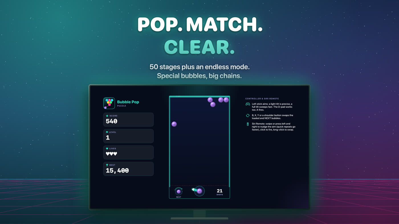 Bubble Pop on Apple TV