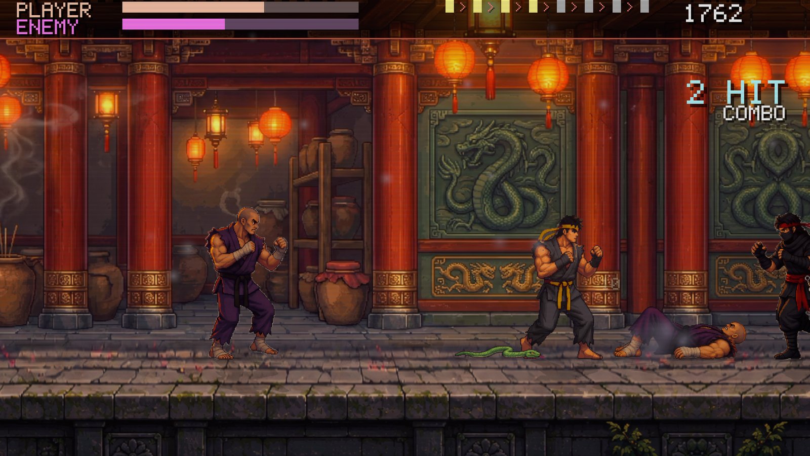 Fighting in the serpent hall