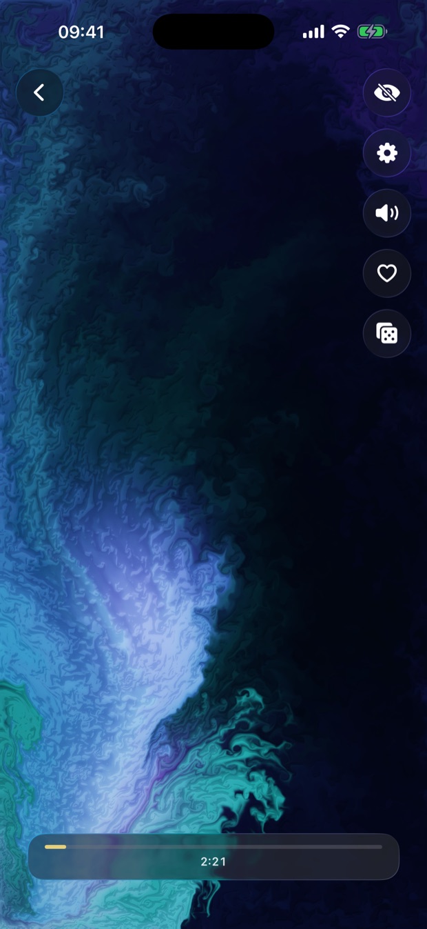 Blue and violet fluid nebula