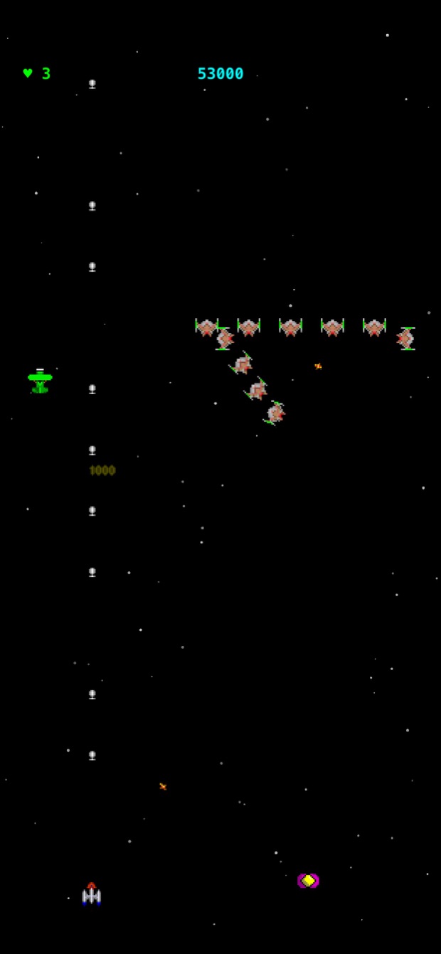 A line of aliens peeling off the convoy