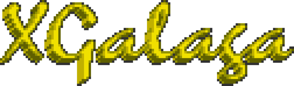 XGalaga pixel logo
