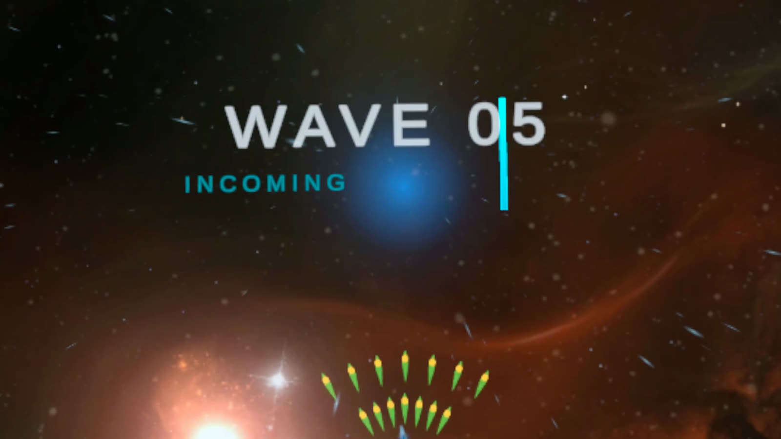 The WAVE 05 INCOMING banner over the field
