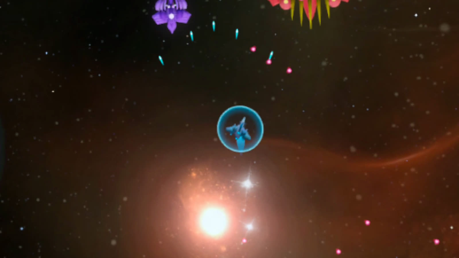 The Nova fan: seven gold bolts at once